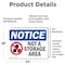Signmission Not A Storage Area, 24 in W x Rectangle, Vinyl Decal OS-2PACK-NS-D-1824-L-16252 - alternate 3
